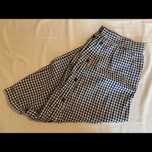 Madewell Gingham Midi Skirt